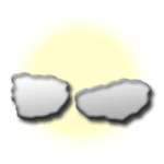 gyengén felhős